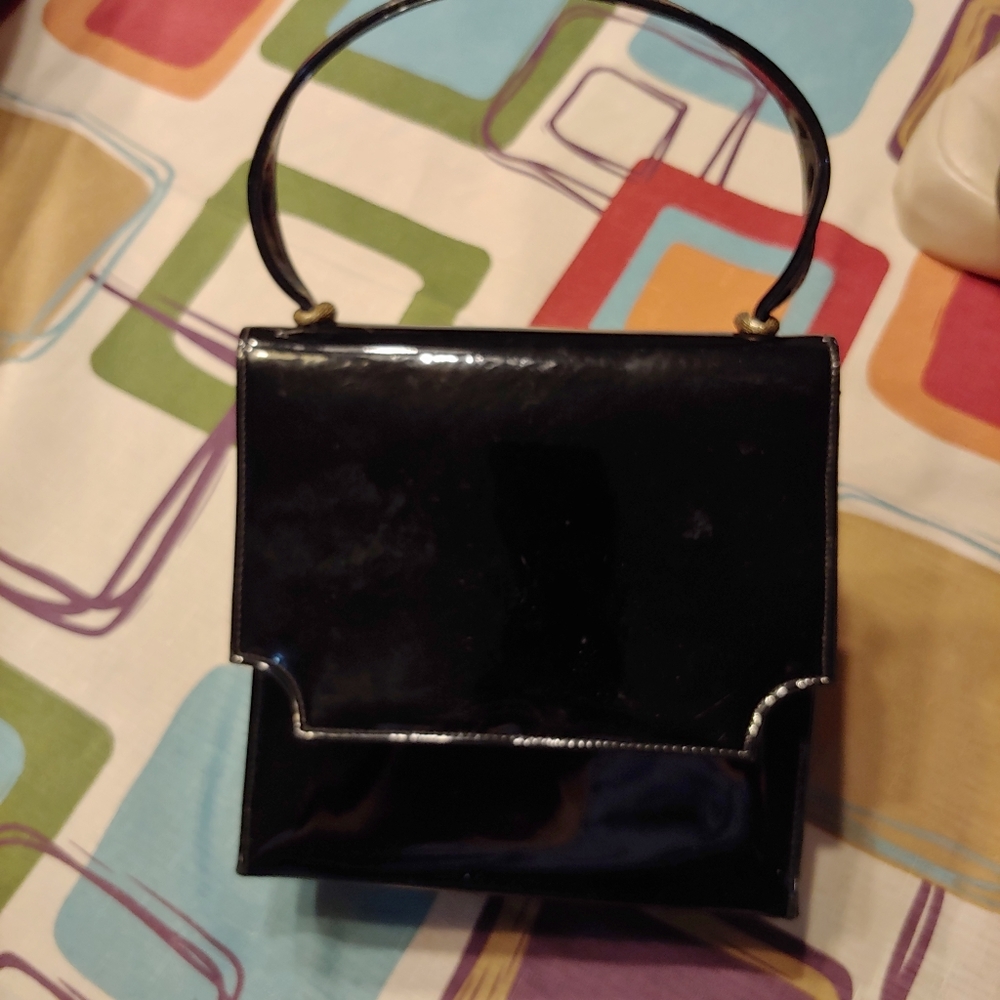 Theodor California vintage black vinyl handbag